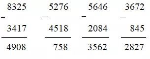 Giải Toán 3 VNEN Bài 57: Phép trừ các số trong phạm vi 10000 | Hay nhất Giải bài tập Toán 3 VNEN Bai 57 Phep Tru Cac So Trong Pham Vi 10000 3