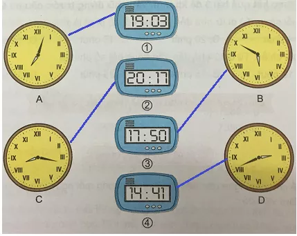 Giải Toán 3 VNEN Bài 66: Thực hành xem đồng hồ | Hay nhất Giải bài tập Toán 3 VNEN Bai 66 Thuc Hanh Xem Dong Ho 6