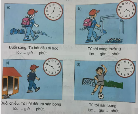 Giải Toán 3 VNEN Bài 66: Thực hành xem đồng hồ | Hay nhất Giải bài tập Toán 3 VNEN Bai 66 Thuc Hanh Xem Dong Ho 7