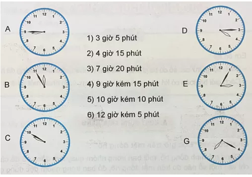 Giải Toán 3 VNEN Bài 8: Xem đồng hồ | Hay nhất Giải bài tập Toán 3 VNEN Bai 8 Xem Dong Ho 7