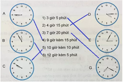 Giải Toán 3 VNEN Bài 8: Xem đồng hồ | Hay nhất Giải bài tập Toán 3 VNEN Bai 8 Xem Dong Ho 8