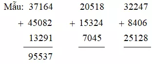 Giải Toán 3 VNEN Bài 82: Phép cộng các số trong phạm vi 100000 | Hay nhất Giải bài tập Toán 3 VNEN Bai 82 Phep Cong Cac So Trong Pham Vi 100000 4