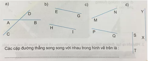 Giải Toán 4 VNEN Bài 26: Hai đường thẳng song song | Hay nhất Giải bài tập Toán 4 VNEN Bai 26 Hai Duong Thang Song Song A04