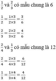 Giải Toán 4 VNEN Bài 68: Quy đồng mẫu số các phân số (tiếp theo) | Hay nhất Giải bài tập Toán 4 VNEN Bai 68 Quy Dong Mau So Cac Phan So Tiep Theo A01