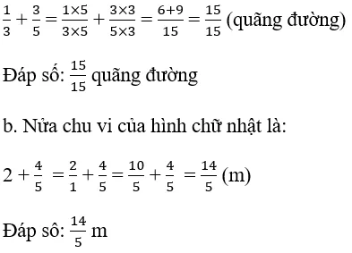 Giải Toán 4 VNEN Bài 74: Phép cộng phân số (tiếp theo) | Hay nhất Giải bài tập Toán 4 VNEN Bai 74 Phep Cong Phan So Tiep Theo A15
