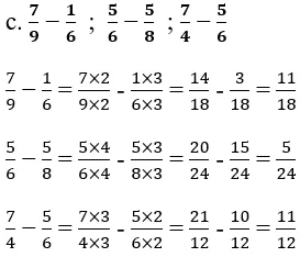 Giải Toán 4 VNEN Bài 76: Phép trừ phân số (tiếp theo) | Hay nhất Giải bài tập Toán 4 VNEN Bai 76 Phep Tru Phan So Tiep Theo A07