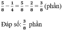 Giải Toán 4 VNEN Bài 76: Phép trừ phân số (tiếp theo) | Hay nhất Giải bài tập Toán 4 VNEN Bai 76 Phep Tru Phan So Tiep Theo A12