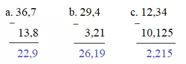 Giải Toán 5 VNEN Bài 32: Trừ hai số thập phân | Hay nhất Giải bài tập Toán 5 VNEN Bai 32 Tru Hai So Thap Phan 04