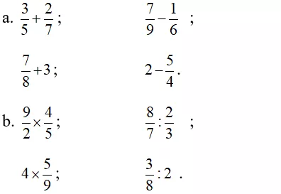 Giải Toán 5 VNEN Bài 4: Ôn tập các phép tính với phân số | Hay nhất Giải bài tập Toán 5 VNEN Bai 4 On Tap Cac Phep Tinh Voi Phan So 01