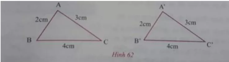 Giải Toán 7 VNEN Bài 2: Trường hợp bằng nhau cạnh-cạnh-cạnh | Hay nhất Giải bài tập Toán 7 VNEN Bai 2 Truong Hop Bang Nhau Canh Canh Canh A Cau 1