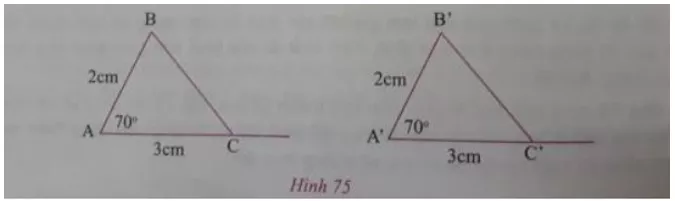 Giải Toán 7 VNEN Bài 3: Trường hợp bằng nhau cạnh-góc-cạnh | Hay nhất Giải bài tập Toán 7 VNEN Bai 3 Truong Hop Bang Nhau Canh Goc Canh A Cau 1a