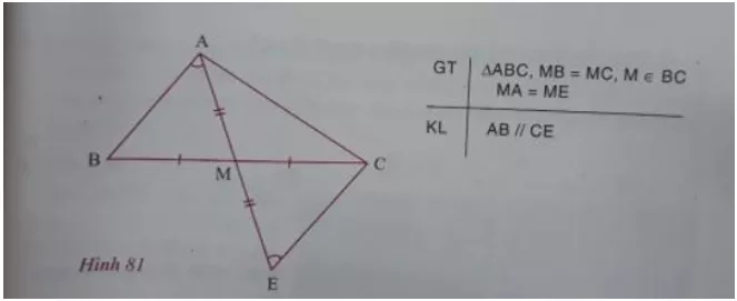 Giải Toán 7 VNEN Bài 3: Trường hợp bằng nhau cạnh-góc-cạnh | Hay nhất Giải bài tập Toán 7 VNEN Bai 3 Truong Hop Bang Nhau Canh Goc Canh C Cau 1