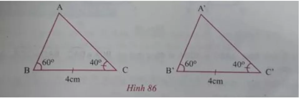 Giải Toán 7 VNEN Bài 4: Trường hợp bằng nhau góc-cạnh-góc | Hay nhất Giải bài tập Toán 7 VNEN Bai 4 Truong Hop Bang Nhau Goc Canh Goc A Cau 1a