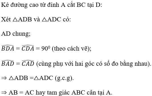 Giải Toán 7 VNEN Bài 5: Tam giác cân - Tam giác đều | Hay nhất Giải bài tập Toán 7 VNEN Bai 5 Tam Giac Can Tam Giac Deu B Cau 2e