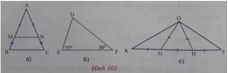 Giải Toán 7 VNEN Bài 5: Tam giác cân - Tam giác đều | Hay nhất Giải bài tập Toán 7 VNEN Bai 5 Tam Giac Can Tam Giac Deu B Cau 3a