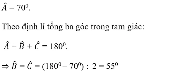 Giải Toán 7 VNEN Bài 5: Tam giác cân - Tam giác đều | Hay nhất Giải bài tập Toán 7 VNEN Bai 5 Tam Giac Can Tam Giac Deu C Cau 2a