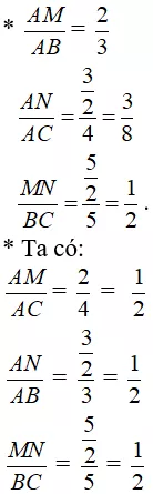 Giải Toán 8 VNEN Bài 1: Tỉ số của hai đoạn thẳng. Định lí Ta-lét trong tam giác | Giải bài tập Toán 8 VNEN hay nhất Bai 1 Ti So Cua Hai Doan Thang Dinh Li Talet A30
