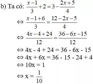 Giải Toán 8 VNEN Bài 3: Một số phương trình đưa được về dạng phương trình ax + b = 0 | Giải bài tập Toán 8 VNEN hay nhất Bai 3 Mot So Phuong Trinh Ax B 0 A19