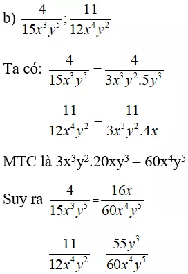 Giải Toán 8 VNEN Bài 4: Quy đồng mẫu thức nhiều phân thức | Giải bài tập Toán 8 VNEN hay nhất Bai 4 Quy Dong Mau Thuc Nhieu Phan Thuc A03