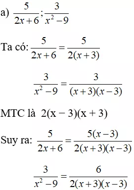 Giải Toán 8 VNEN Bài 4: Quy đồng mẫu thức nhiều phân thức | Giải bài tập Toán 8 VNEN hay nhất Bai 4 Quy Dong Mau Thuc Nhieu Phan Thuc A05