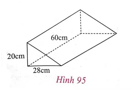 Giải Toán 8 VNEN Bài 4: Thể tích của hình lăng trụ đứng | Giải bài tập Toán 8 VNEN hay nhất Bai 4 The Tich Cua Hinh Lang Tru Dung A16