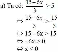 Giải Toán 8 VNEN Bài 5: Bất phương trình bậc nhất một ẩn. Luyện tập | Giải bài tập Toán 8 VNEN hay nhất Bai 5 Bat Phuong Trinh Bac Nhat Mot An Luyen Tap A18