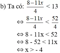 Giải Toán 8 VNEN Bài 5: Bất phương trình bậc nhất một ẩn. Luyện tập | Giải bài tập Toán 8 VNEN hay nhất Bai 5 Bat Phuong Trinh Bac Nhat Mot An Luyen Tap A19