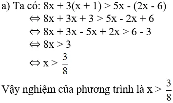 Giải Toán 8 VNEN Bài 5: Bất phương trình bậc nhất một ẩn. Luyện tập | Giải bài tập Toán 8 VNEN hay nhất Bai 5 Bat Phuong Trinh Bac Nhat Mot An Luyen Tap A22