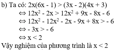 Giải Toán 8 VNEN Bài 5: Bất phương trình bậc nhất một ẩn. Luyện tập | Giải bài tập Toán 8 VNEN hay nhất Bai 5 Bat Phuong Trinh Bac Nhat Mot An Luyen Tap A23