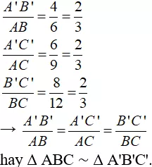 Giải Toán 8 VNEN Bài 5: Trường hợp đồng dạng thứ nhất | Giải bài tập Toán 8 VNEN hay nhất Bai 5 Truong Hop Dong Dang Thu Nhat A14