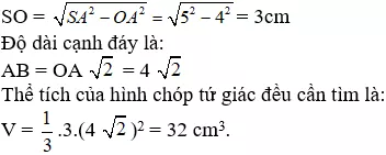 Giải Toán 8 VNEN Bài 6: Thể tích của hình chóp đều | Giải bài tập Toán 8 VNEN hay nhất Bai 6 The Tich Hinh Chop Deu A05 1