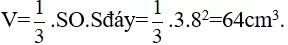 Giải Toán 8 VNEN Bài 6: Thể tích của hình chóp đều | Giải bài tập Toán 8 VNEN hay nhất Bai 6 The Tich Hinh Chop Deu A12