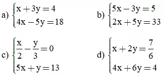 Giải Toán 9 VNEN Bài 2: Hệ hai phương trình bậc nhất hai ẩn | Giải bài tập Toán 9 VNEN hay nhất Bai 2 He 2 Phuong Trinh Bac Nhat 2 An A19