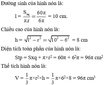 Giải Toán 9 VNEN Bài 2: Hình nón - Hình nón cụt - Diện tích xung quanh và thể tích hình nón, hình nón cụt | Giải bài tập Toán 9 VNEN hay nhất Bai 2 Hinh Non Hinh Non Cut A28