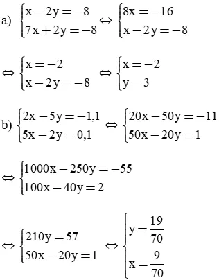 Giải Toán 9 VNEN Bài 3: Giải hệ phương trình bằng phương pháp cộng đại số | Giải bài tập Toán 9 VNEN hay nhất Bai 3 Giai He Phuong Trinh Bang Pp Cong Dai So A11