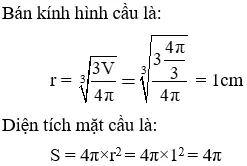 Giải Toán 9 VNEN Bài 3: Hình cầu - Diện tích mặt cầu và thể tích của hình cầu | Giải bài tập Toán 9 VNEN hay nhất Bai 3 Hinh Cau Dien Tich Mat Cau A20