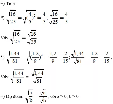 Giải Toán 9 VNEN Bài 4: Các tính chất của căn bậc hai số học (tiếp theo) | Giải bài tập Toán 9 VNEN hay nhất Bai 4 Cac Tinh Chat Cua Can Bac Hai So Hoc Tiep Theo 4