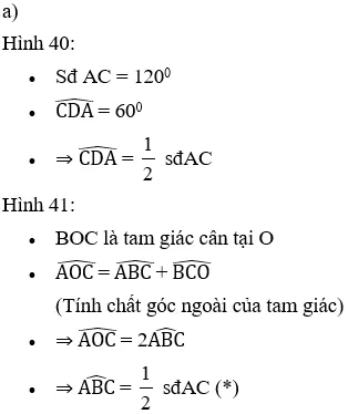 Giải Toán 9 VNEN Bài 4: Góc nội tiếp | Giải bài tập Toán 9 VNEN hay nhất Bai 4 Goc Noi Tiep A25