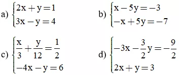 Giải Toán 9 VNEN Bài 4: Minh họa hình học nghiệm của hệ phương trình bậc nhất hai ẩn | Giải bài tập Toán 9 VNEN hay nhất Bai 4 Minh Hoa Hinh Hoc Nghiem Cua He Phuong Trinh Bac Nhat 2 An A13
