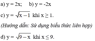 Giải Toán 9 VNEN Bài 4: Tính chất đồng biến, nghịch biến của hàm số y = ax + b | Giải bài tập Toán 9 VNEN hay nhất Bai 4 Tinh Chat Dong Bien Nghich Bien Cua Ham So Y Ax B 12