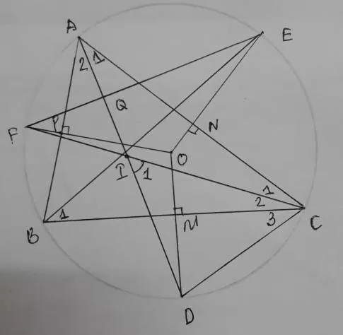 Giải Toán 9 VNEN Bài 6: Góc có đỉnh ở bên trong đường tròn - Góc có đỉnh ở bên ngoài đường tròn | Giải bài tập Toán 9 VNEN hay nhất Bai 6 Goc Co Dinh O Ben Trong Duong Tron A65 1