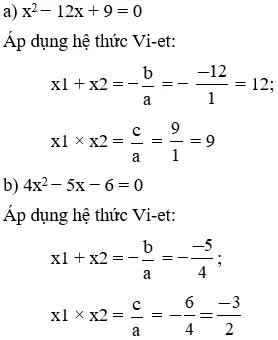 Giải Toán 9 VNEN Bài 6: Hệ thức Vi-et và ứng dụng | Giải bài tập Toán 9 VNEN hay nhất Bai 6 He Thuc Viet Va Ung Dung A18