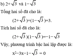 Giải Toán 9 VNEN Bài 6: Hệ thức Vi-et và ứng dụng | Giải bài tập Toán 9 VNEN hay nhất Bai 6 He Thuc Viet Va Ung Dung A32