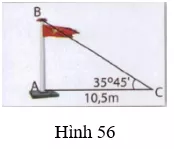 Giải Toán 9 VNEN Bài 7: Ứng dụng thực tế các tỉ số lượng giác của góc nhọn | Giải bài tập Toán 9 VNEN hay nhất Bai 7 Ung Dung Thuc Te Cac Ti So Luong Giac Cua Goc Nhon 4