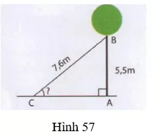 Giải Toán 9 VNEN Bài 7: Ứng dụng thực tế các tỉ số lượng giác của góc nhọn | Giải bài tập Toán 9 VNEN hay nhất Bai 7 Ung Dung Thuc Te Cac Ti So Luong Giac Cua Goc Nhon 5