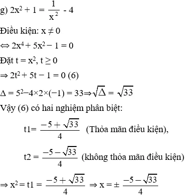 Giải Toán 9 VNEN Bài 8: Phương trình quy về phương trình bậc hai | Giải bài tập Toán 9 VNEN hay nhất Bai 8 Phuong Trinh Quy Ve Pt Bac 2 A16