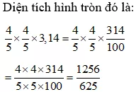 Bài tập Diện tích hình tròn Toán lớp 5 có lời giải Bai Tap Dien Tich Hinh Tron 3