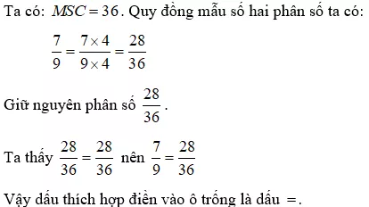 Bài tập Ôn tập So sánh hai phân số Toán lớp 5 có lời giải Bai Tap On Tap So Sanh Hai Phan So 12