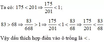 Bài tập Ôn tập So sánh hai phân số (tiếp theo) Toán lớp 5 có lời giải Bai Tap On Tap So Sanh Hai Phan So Tiep Theo 11