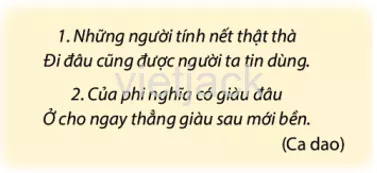 Em hãy thuyết trình ngắn về một trong hai câu ca dao sau Van Dung Trang 24 Gdcd Lop 6 Chan Troi Sang Tao